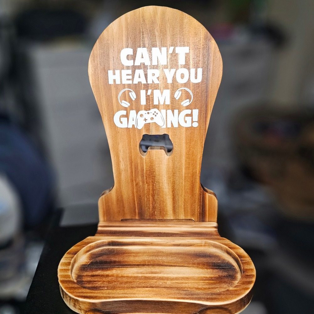 Unbranded Headphone Stand Gamer Teen OS Brown Wood Excellent